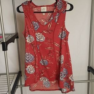 Knox Rose Tank, vintage red and blue, XS